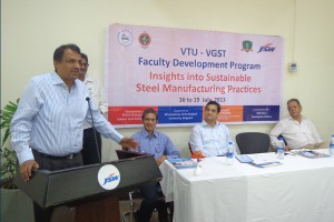 VTU -VGST FACULTY DEVELOPMENT PROGRAMME AT JSW STEEL - Manjunath Bhandary